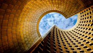 Preview wallpaper architecture, building, bottom view, sky