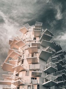 Preview wallpaper architecture, building, clouds, facade, design
