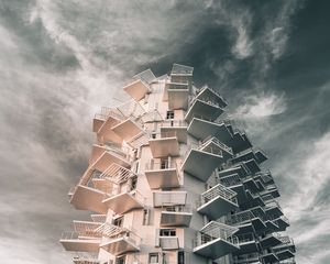Preview wallpaper architecture, building, clouds, facade, design