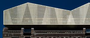 Preview wallpaper architecture, building, facade, pattern, minimalism, city