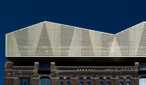 Preview wallpaper architecture, building, facade, pattern, minimalism, city
