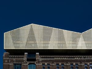 Preview wallpaper architecture, building, facade, pattern, minimalism, city