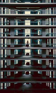 Preview wallpaper architecture, building, floors, windows, panels, minimalism