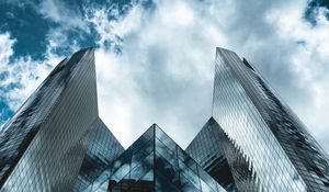 Preview wallpaper architecture, building, glass, bottom view