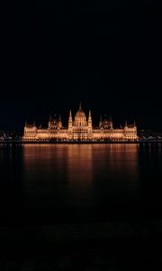 Preview wallpaper architecture, building, night, glow