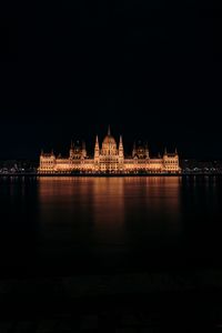 Preview wallpaper architecture, building, night, glow