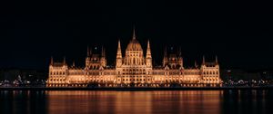 Preview wallpaper architecture, building, night, glow