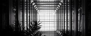Preview wallpaper architecture, construction, bw, branches