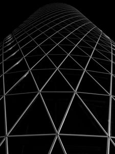 Preview wallpaper architecture, construction, trellised, bw