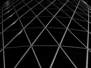 Preview wallpaper architecture, construction, trellised, bw