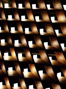 Preview wallpaper architecture, construction, wood, light, dark