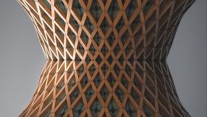Preview wallpaper architecture, design, wooden, rhombus