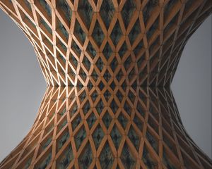 Preview wallpaper architecture, design, wooden, rhombus