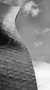 Preview wallpaper architecture, facade, bw, building, minimalism, sky