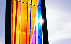 Preview wallpaper architecture, glass, colorful, shine, design