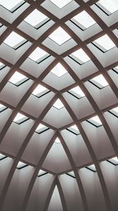 Preview wallpaper architecture, interior, mesh, holes, light, symmetry