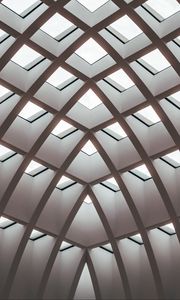 Preview wallpaper architecture, interior, mesh, holes, light, symmetry