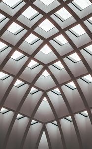 Preview wallpaper architecture, interior, mesh, holes, light, symmetry