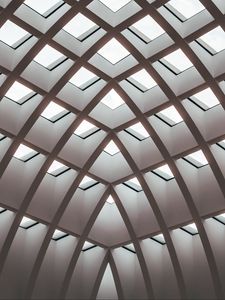 Preview wallpaper architecture, interior, mesh, holes, light, symmetry