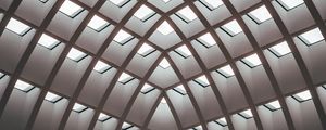 Preview wallpaper architecture, interior, mesh, holes, light, symmetry