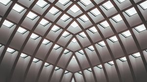 Preview wallpaper architecture, interior, mesh, holes, light, symmetry