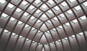 Preview wallpaper architecture, interior, mesh, holes, light, symmetry