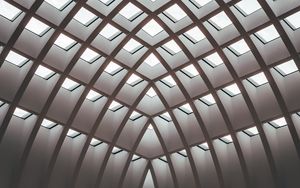 Preview wallpaper architecture, interior, mesh, holes, light, symmetry