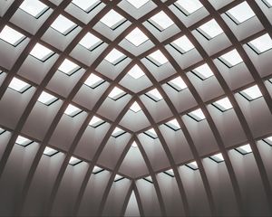 Preview wallpaper architecture, interior, mesh, holes, light, symmetry