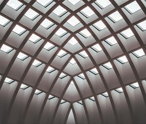 Preview wallpaper architecture, interior, mesh, holes, light, symmetry