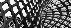 Preview wallpaper architecture, lattice, spiral, form, bw