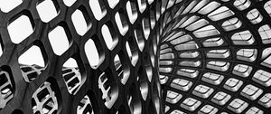 Preview wallpaper architecture, lattice, spiral, form, bw