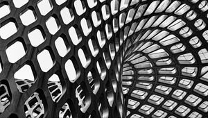 Preview wallpaper architecture, lattice, spiral, form, bw