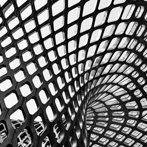 Preview wallpaper architecture, lattice, spiral, form, bw