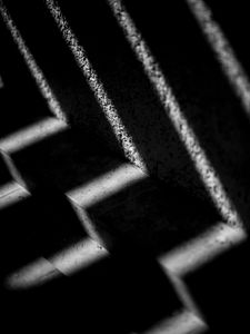 Preview wallpaper architecture, lines, shadow, black and white, dark