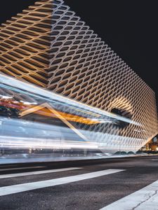 Preview wallpaper architecture, long exposure, road, night