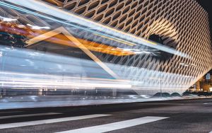 Preview wallpaper architecture, long exposure, road, night