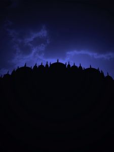 Preview wallpaper architecture, night, sky, domes, india