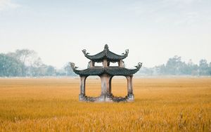 Preview wallpaper architecture, pagoda, structure, field