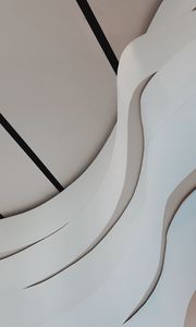 Preview wallpaper architecture, panels, white, wavy, form