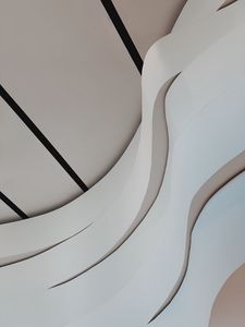 Preview wallpaper architecture, panels, white, wavy, form