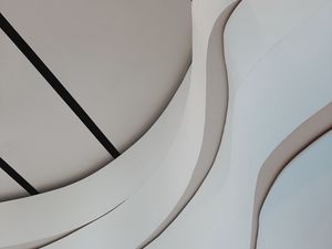 Preview wallpaper architecture, panels, white, wavy, form