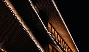 Preview wallpaper architecture, roof, backlight, dark