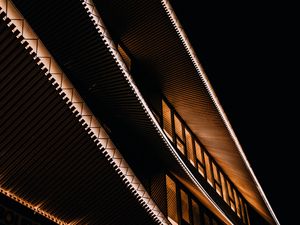 Preview wallpaper architecture, roof, backlight, dark