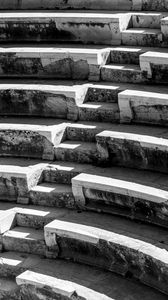 Preview wallpaper architecture, steps, antiquity, black and white, stone