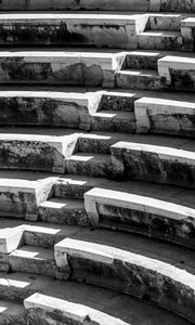 Preview wallpaper architecture, steps, antiquity, black and white, stone