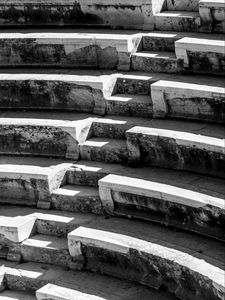 Preview wallpaper architecture, steps, antiquity, black and white, stone