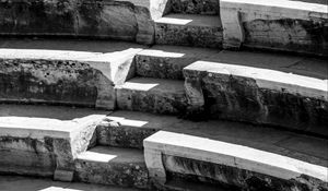 Preview wallpaper architecture, steps, antiquity, black and white, stone