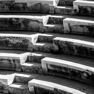 Preview wallpaper architecture, steps, antiquity, black and white, stone