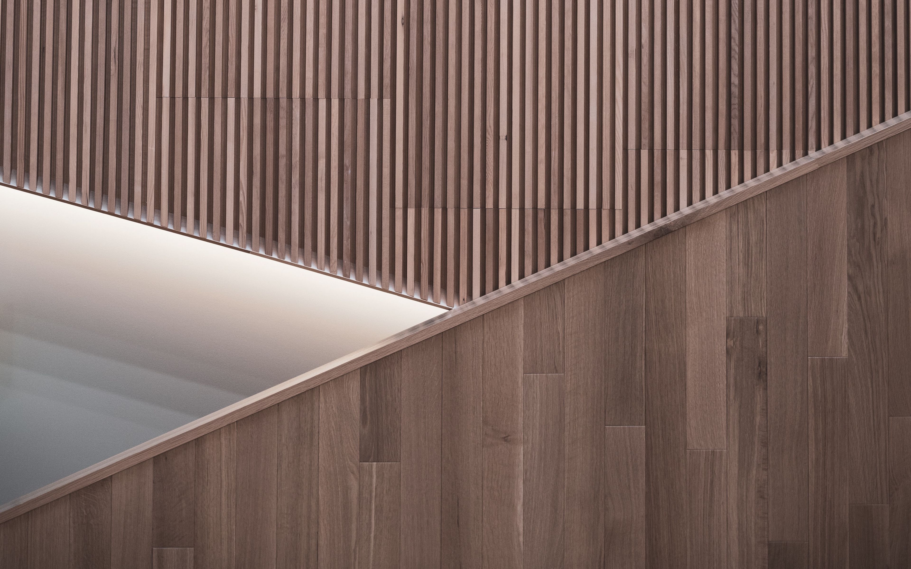 Download Wallpaper 3840x2400 Architecture Stripes Wood Texture 4k