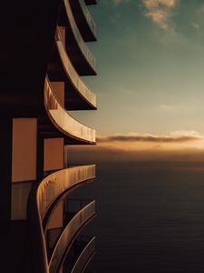 Preview wallpaper architecture, sunset, skyline, building